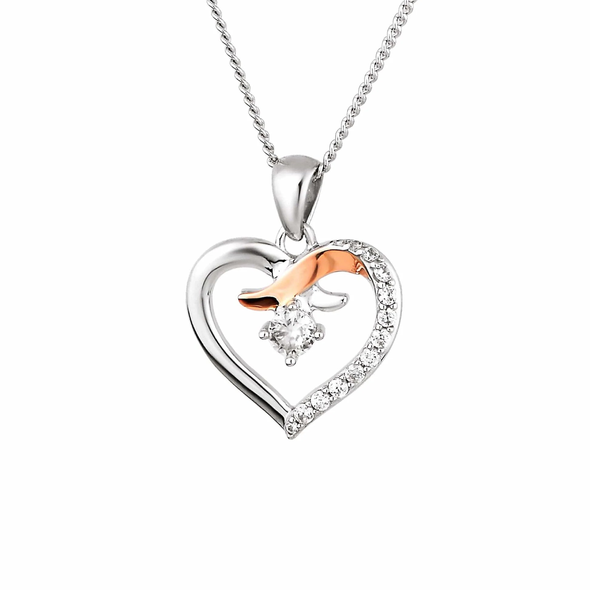 Clogau® Forever Yours Sterling Silver Kiss Pendant with Zircon