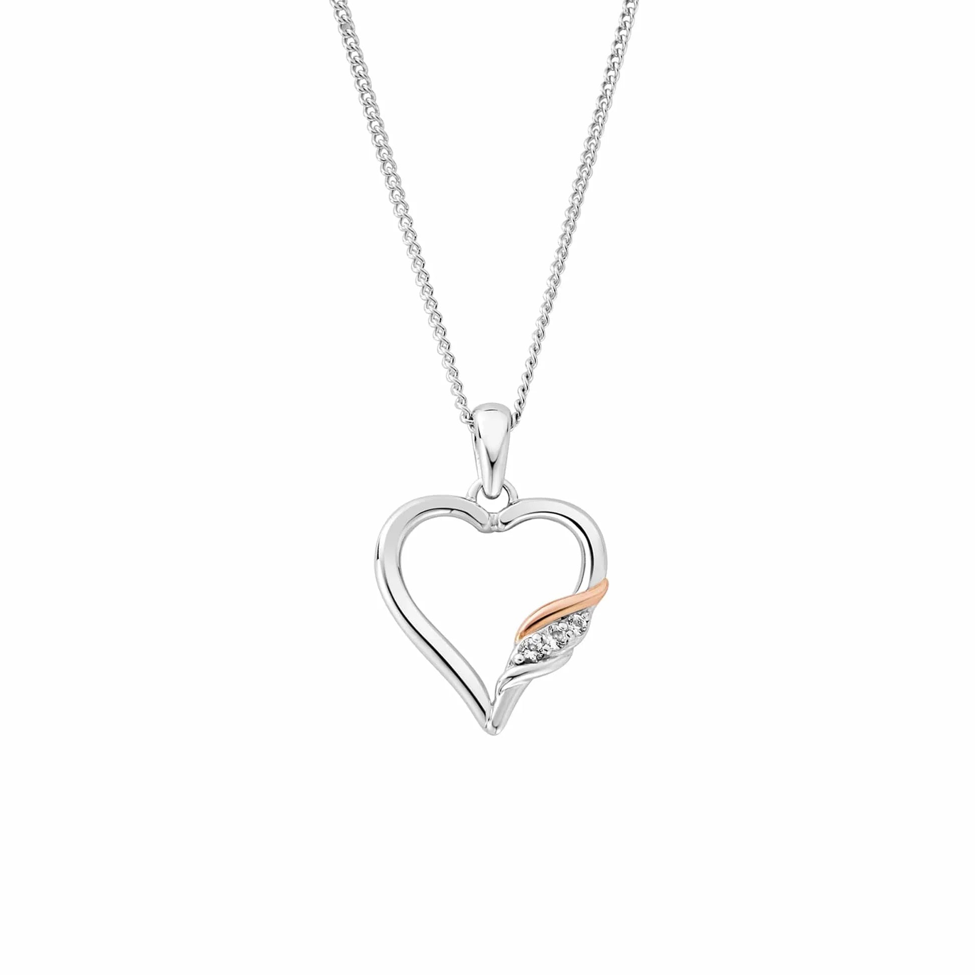 Clogau® Past Present Future® Sterling Silver Heart Pendant with Topaz