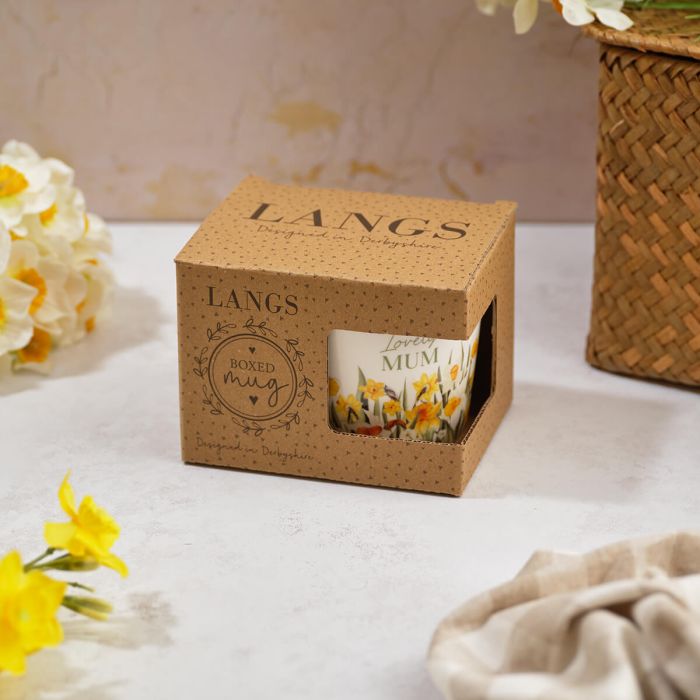 Floral Serenade Daffodil Mum Stoneware Mug Gift Boxed