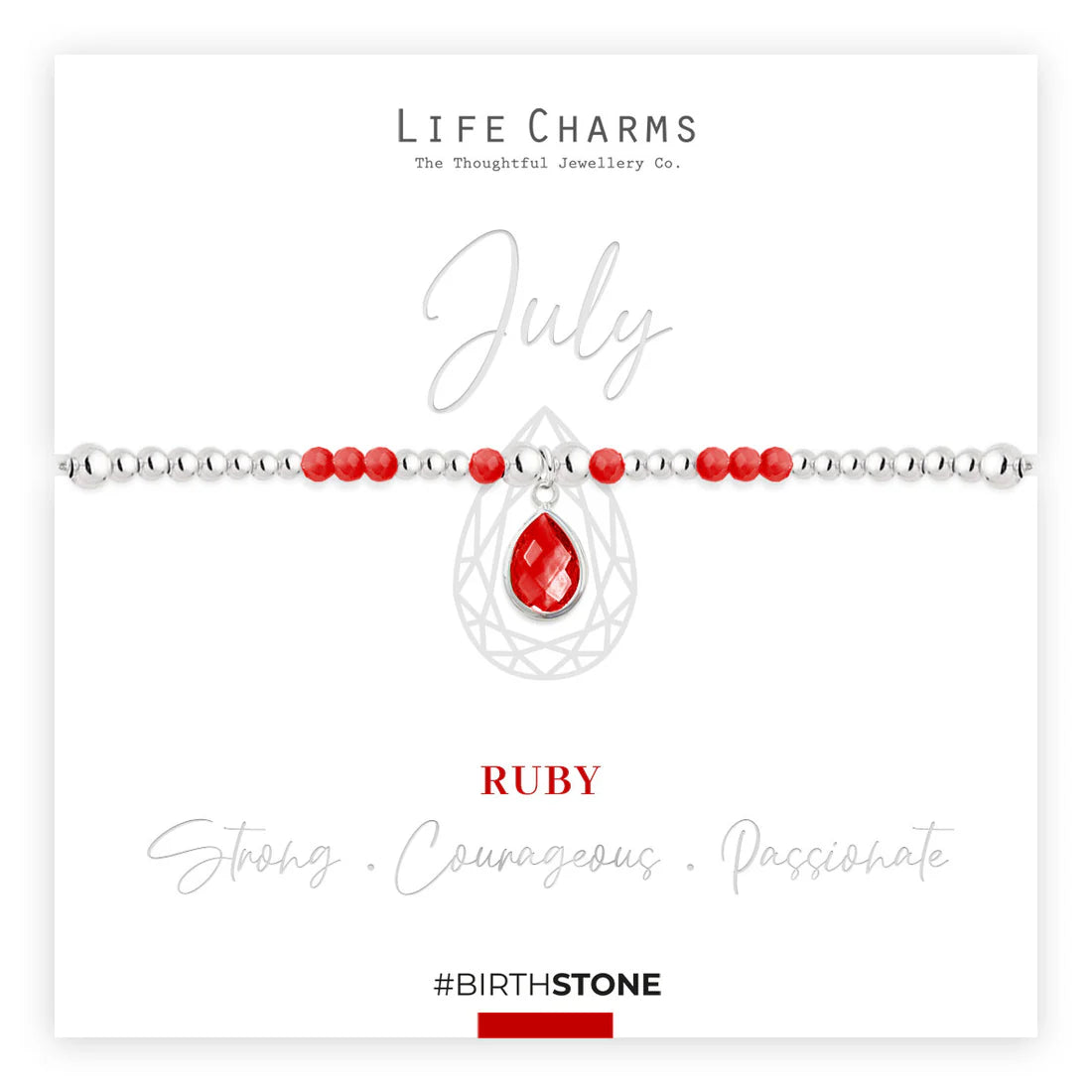 Life Charms July Birthstone Bracelet