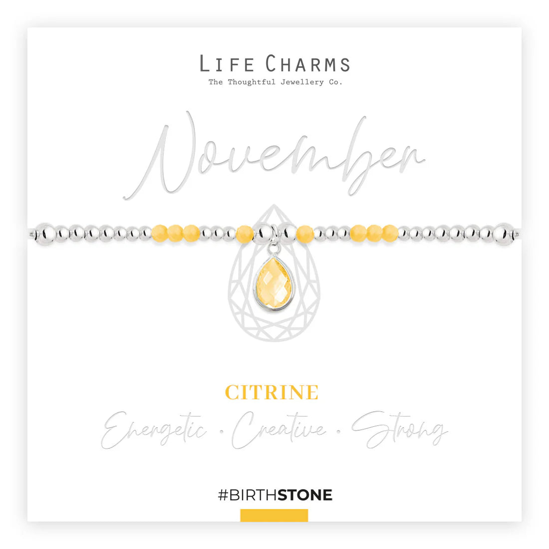 Life Charms November Birthstone Bracelet