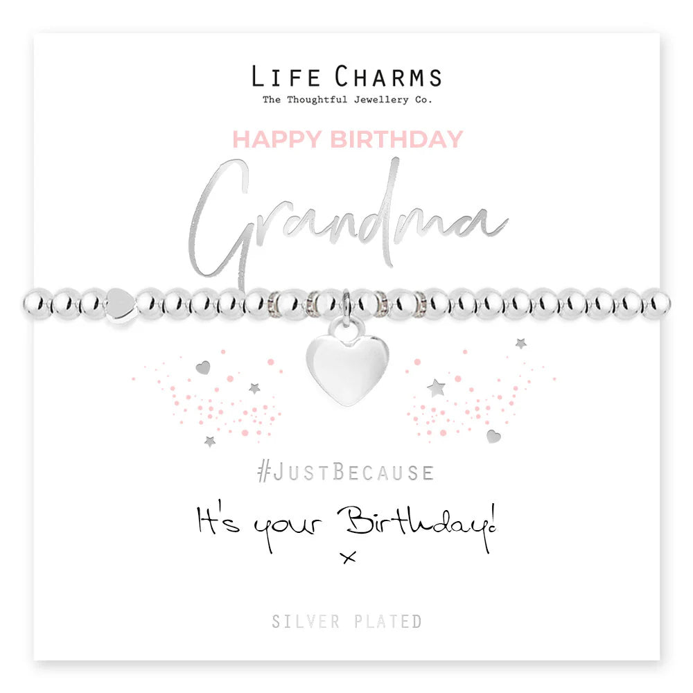 Life Charms Happy Birthday Grandma Bracelet