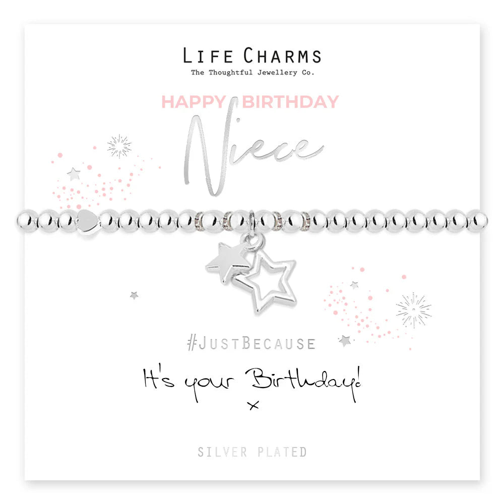 Life Charms Happy Birthday Niece Bracelet