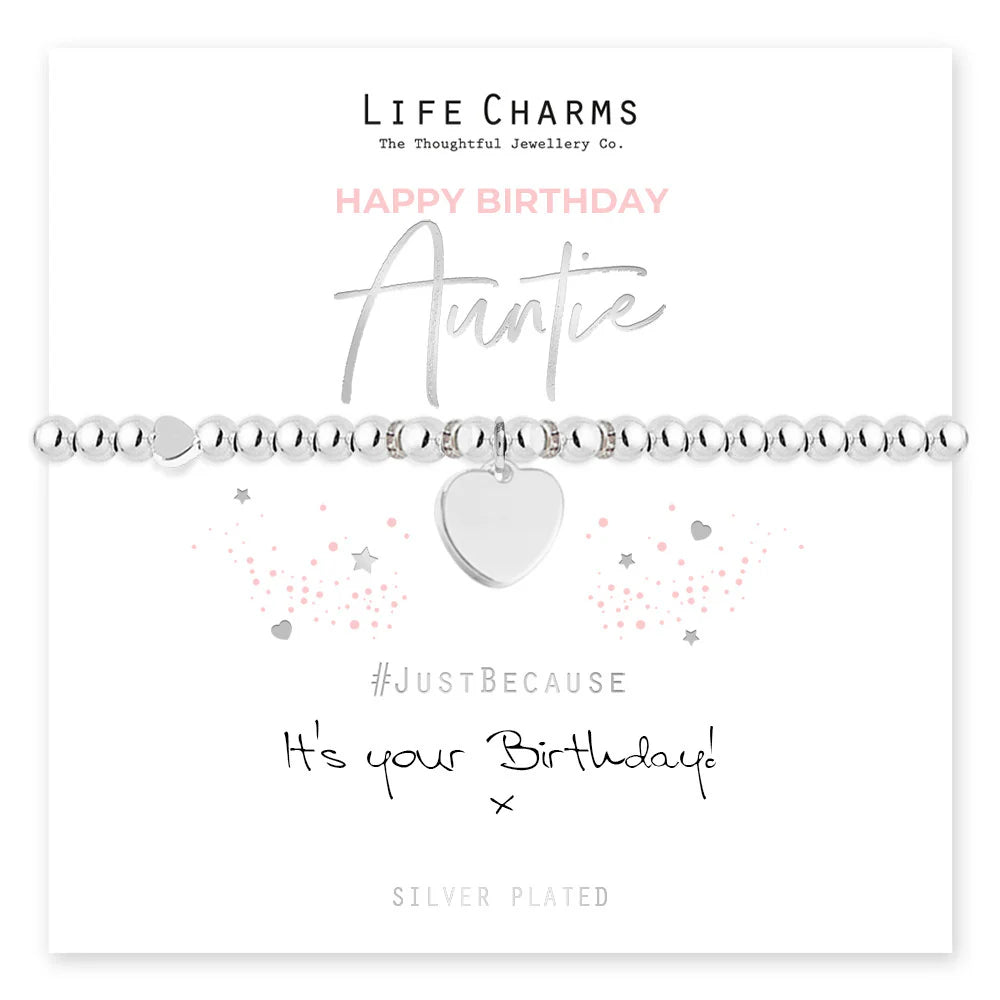 Life Charms Happy Birthday Auntie Bracelet