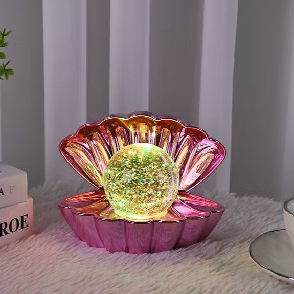 Pink Metallic LED Sea Shell Clam Light