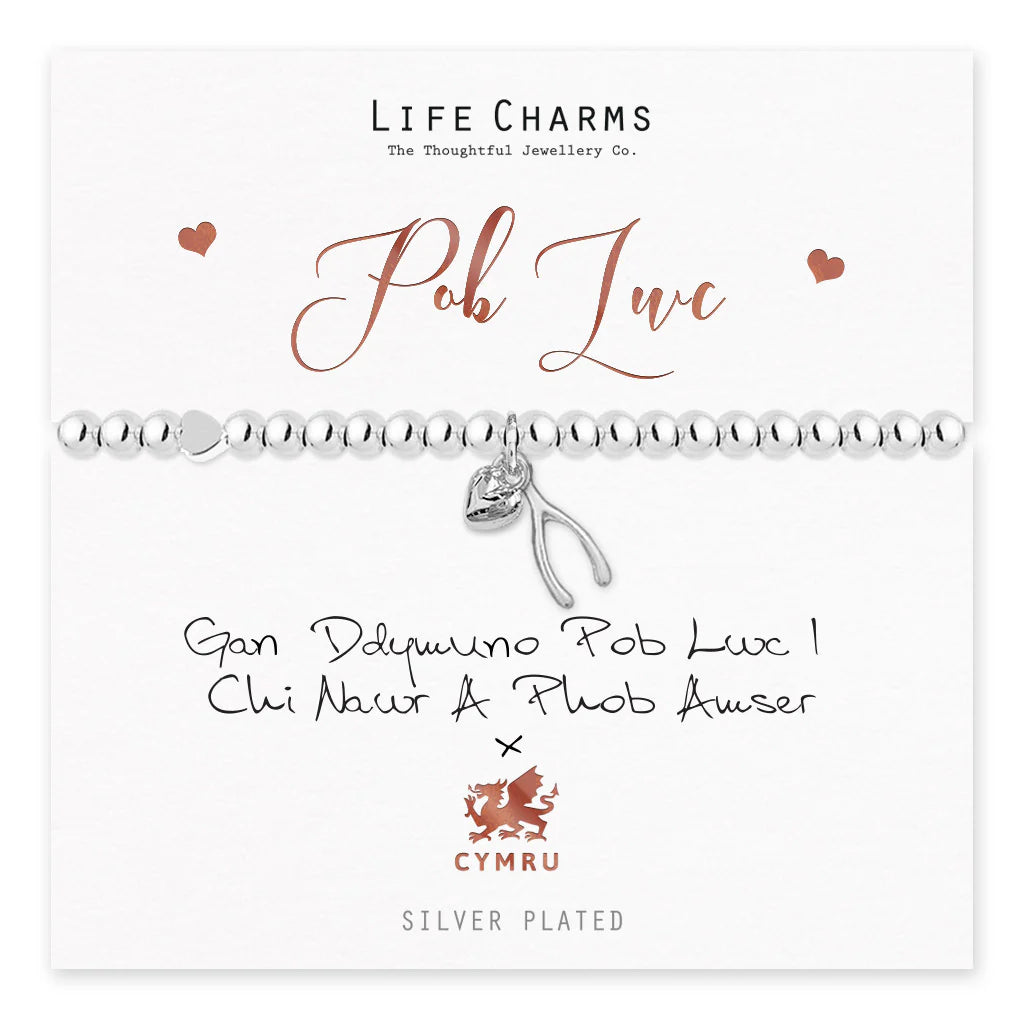 Life Charms Pob Lwc - Good Luck Welsh Bracelet
