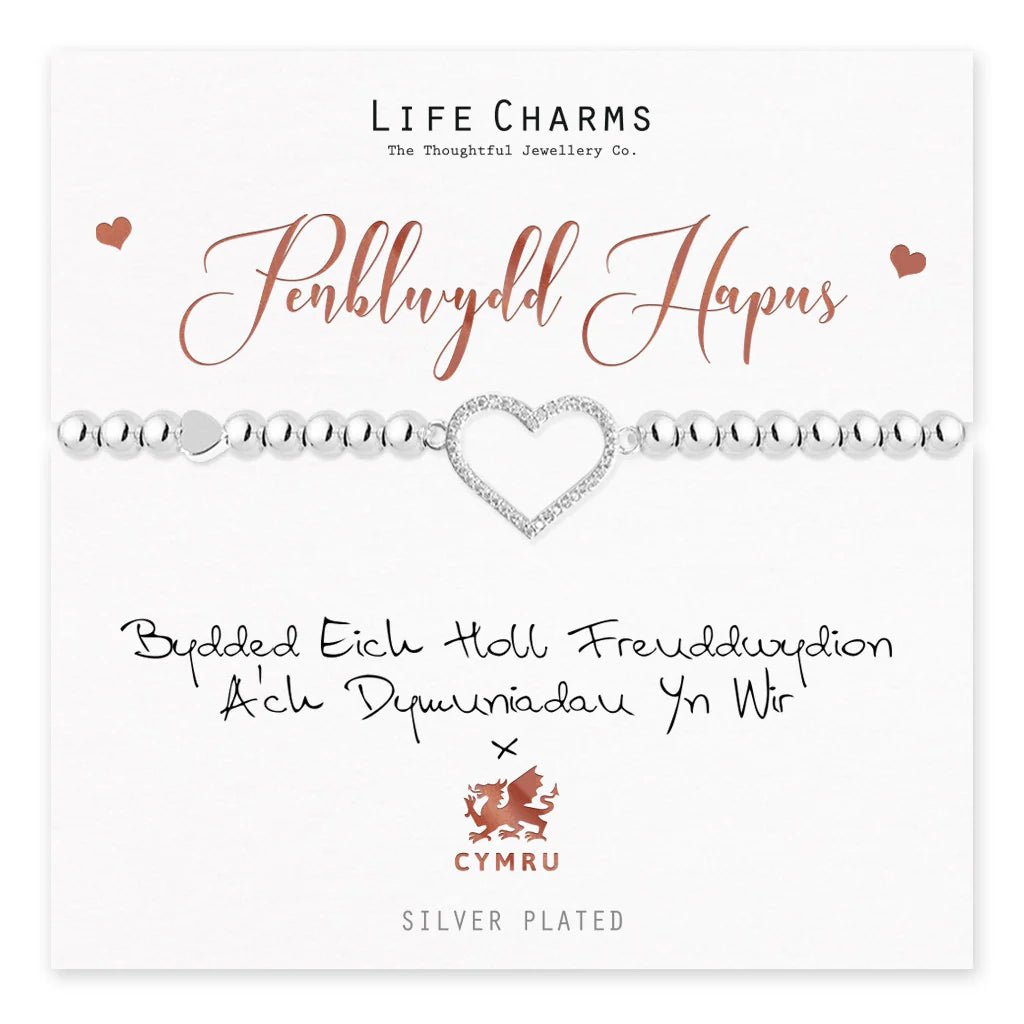 Life Charms Penblwydd Hapus - Happy Birthday Welsh Bracelet