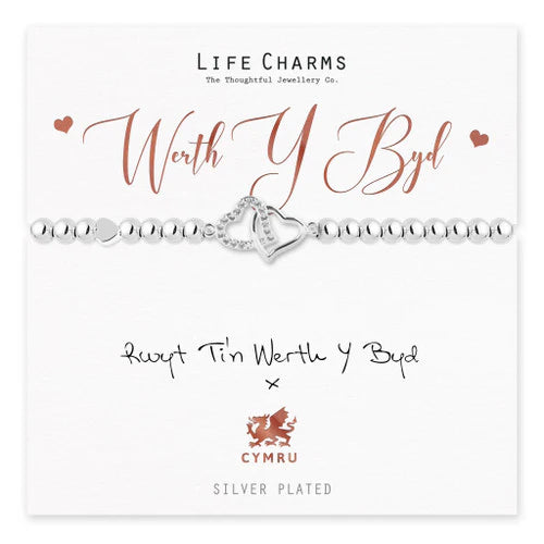 Life Charms Rwyt Ti'n Werth Y Byd - You are worth the world Welsh Bracelet
