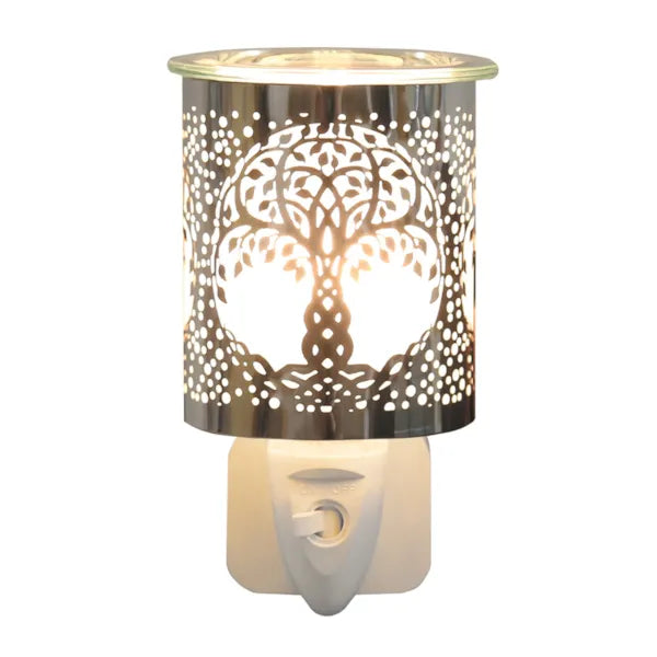 Aroma Chrome Tree of Life Plug In Wax Burner