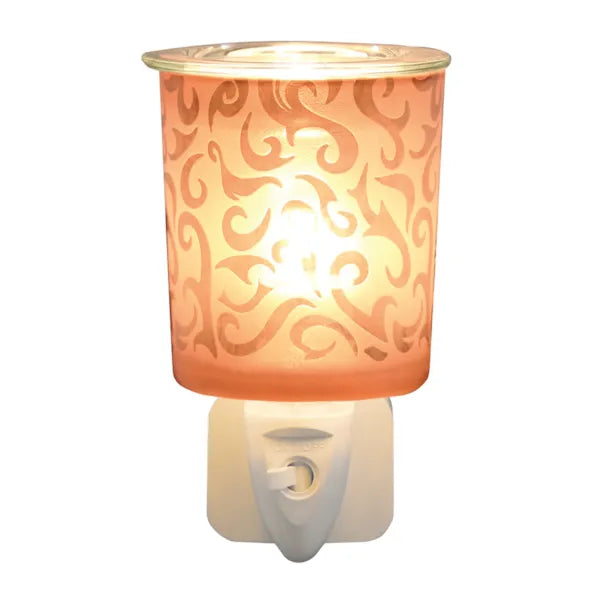 Aroma Copper Satin Swirl Plug In Wax Burner