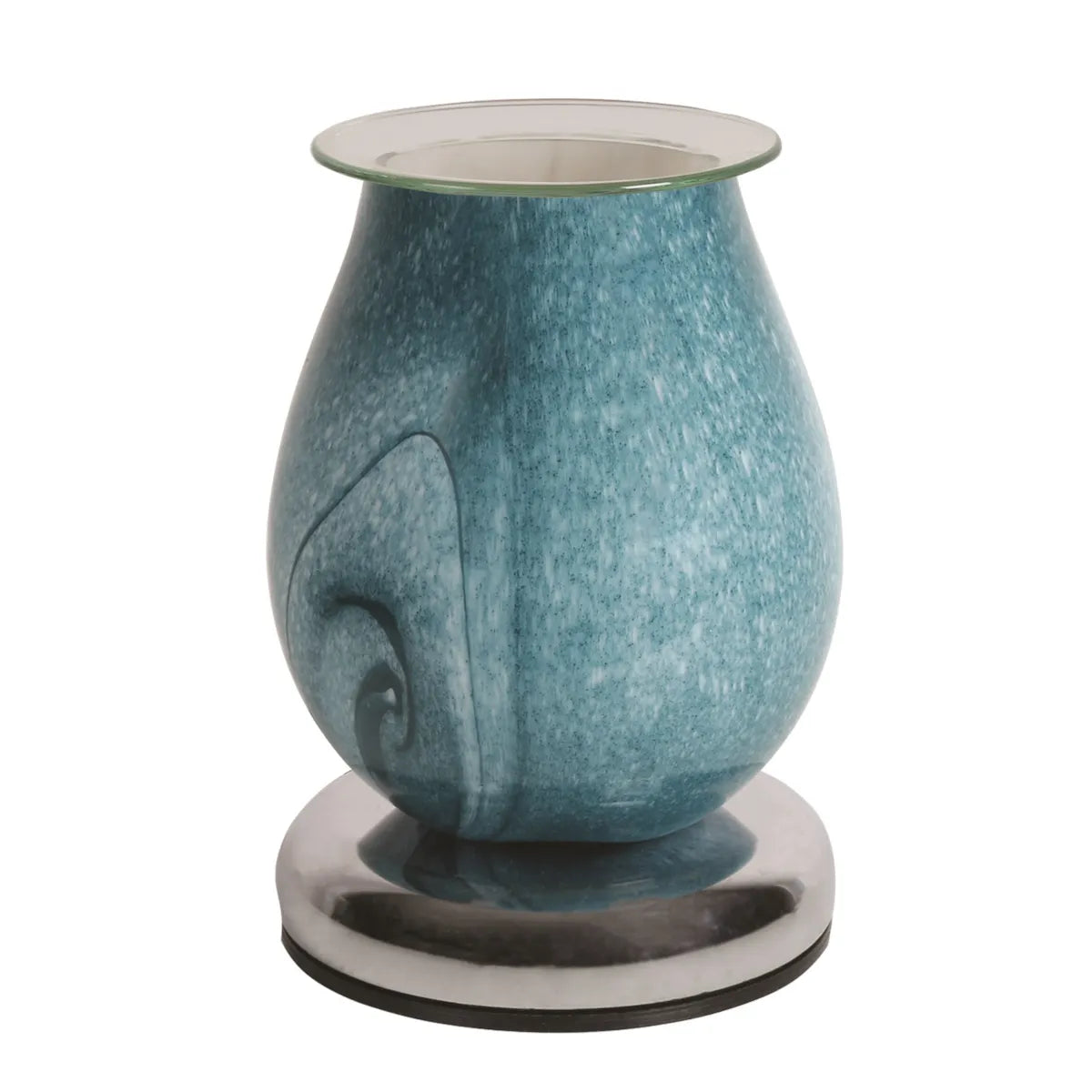 Aroma Teal Swirl Oval Electric Wax Burner
