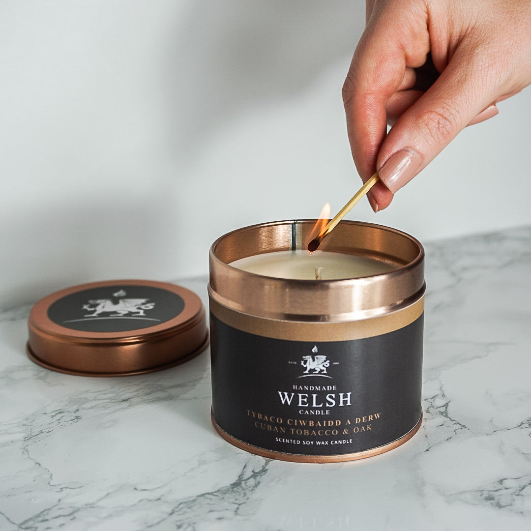 Cuban Tobacco & Oak Tin Candle