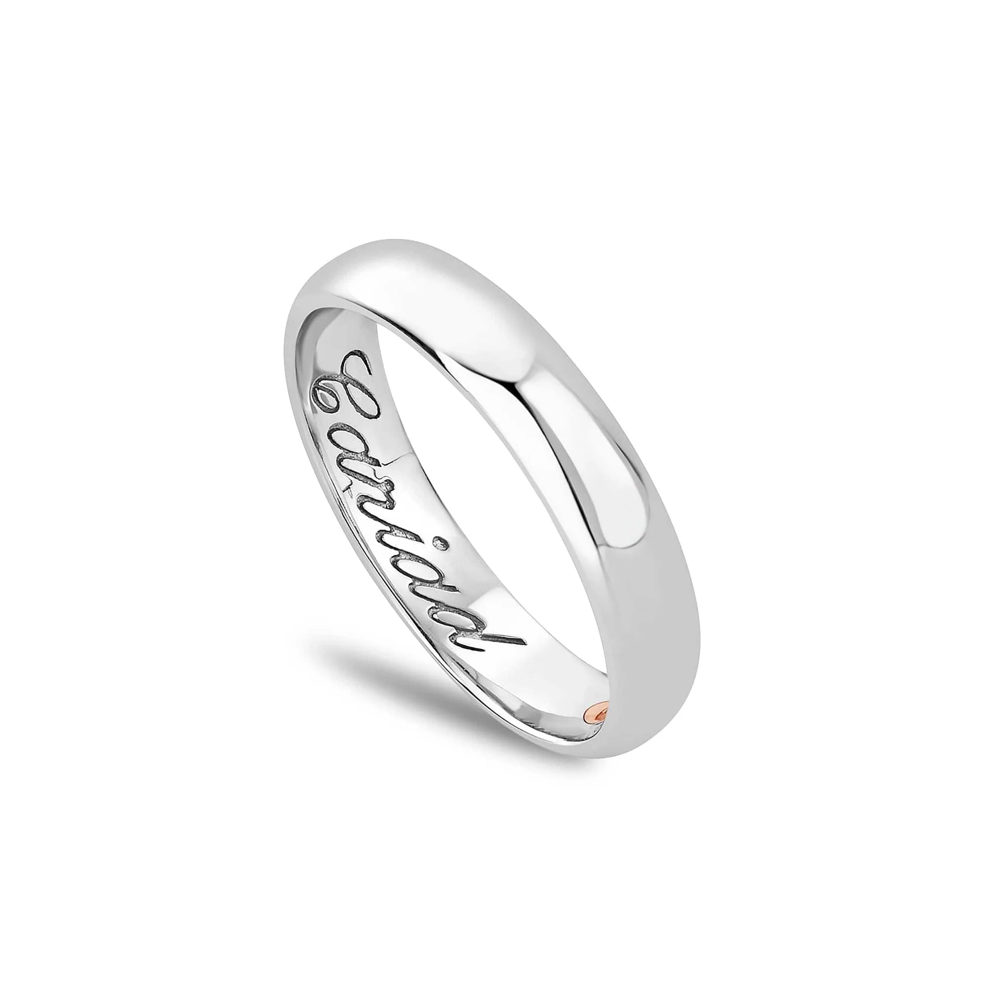 Modrwy Briodas Aur Gwyn Solet 18ct Clogau® Promises 4mm