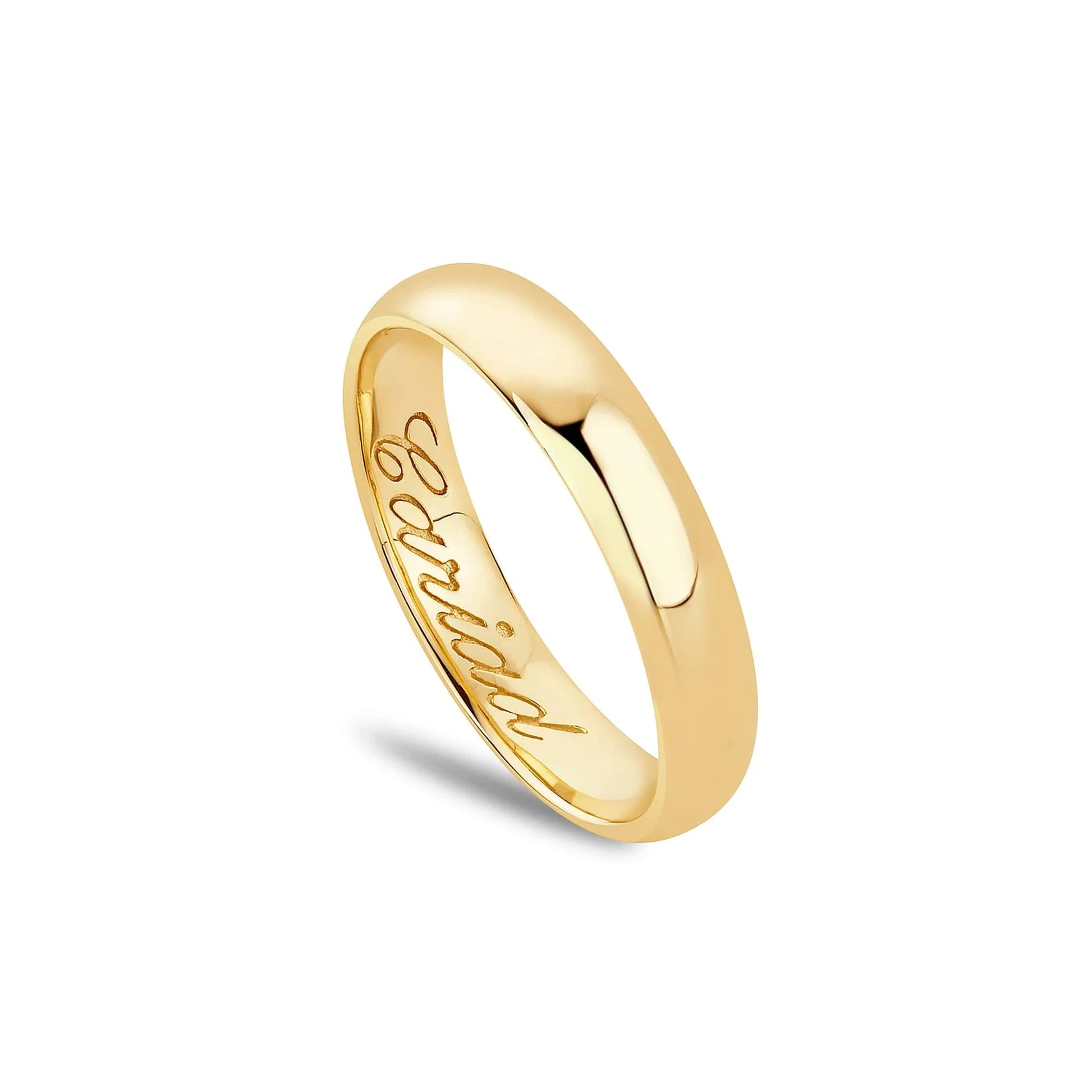 Modrwy Briodas Aur Solet 18ct 4mm Clogau® Promises