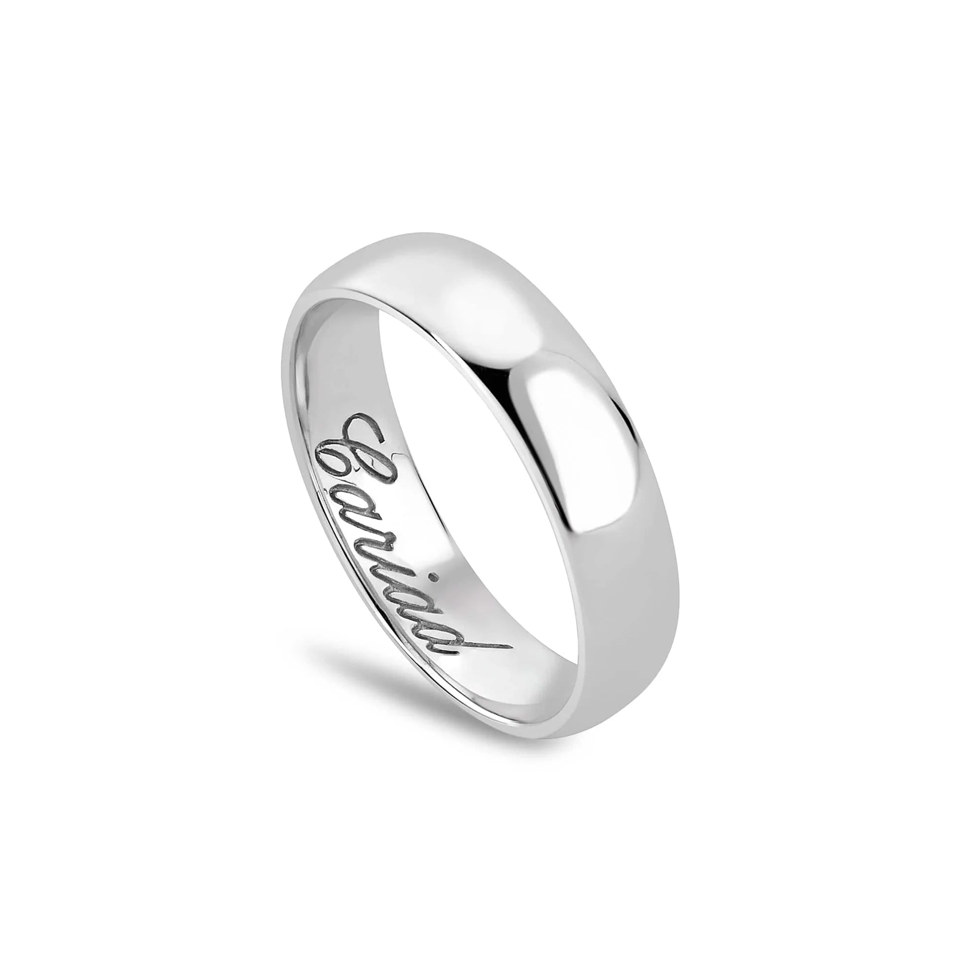 Modrwy Briodas Aur Gwyn Solet 18ct Clogau® Promises 5mm