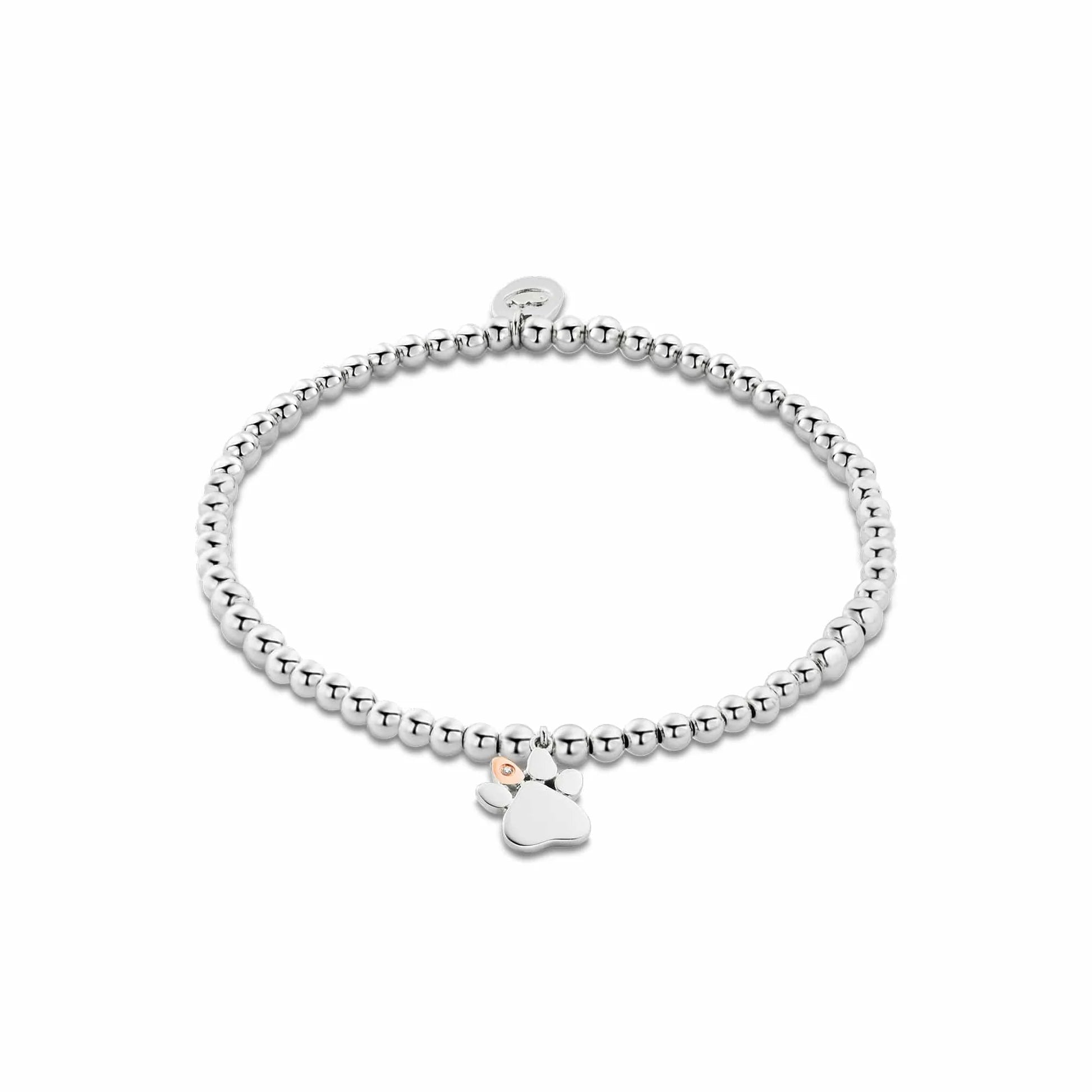 Clogau® Paw Prints Sterling Silver Affinity Bracelet with Topaz