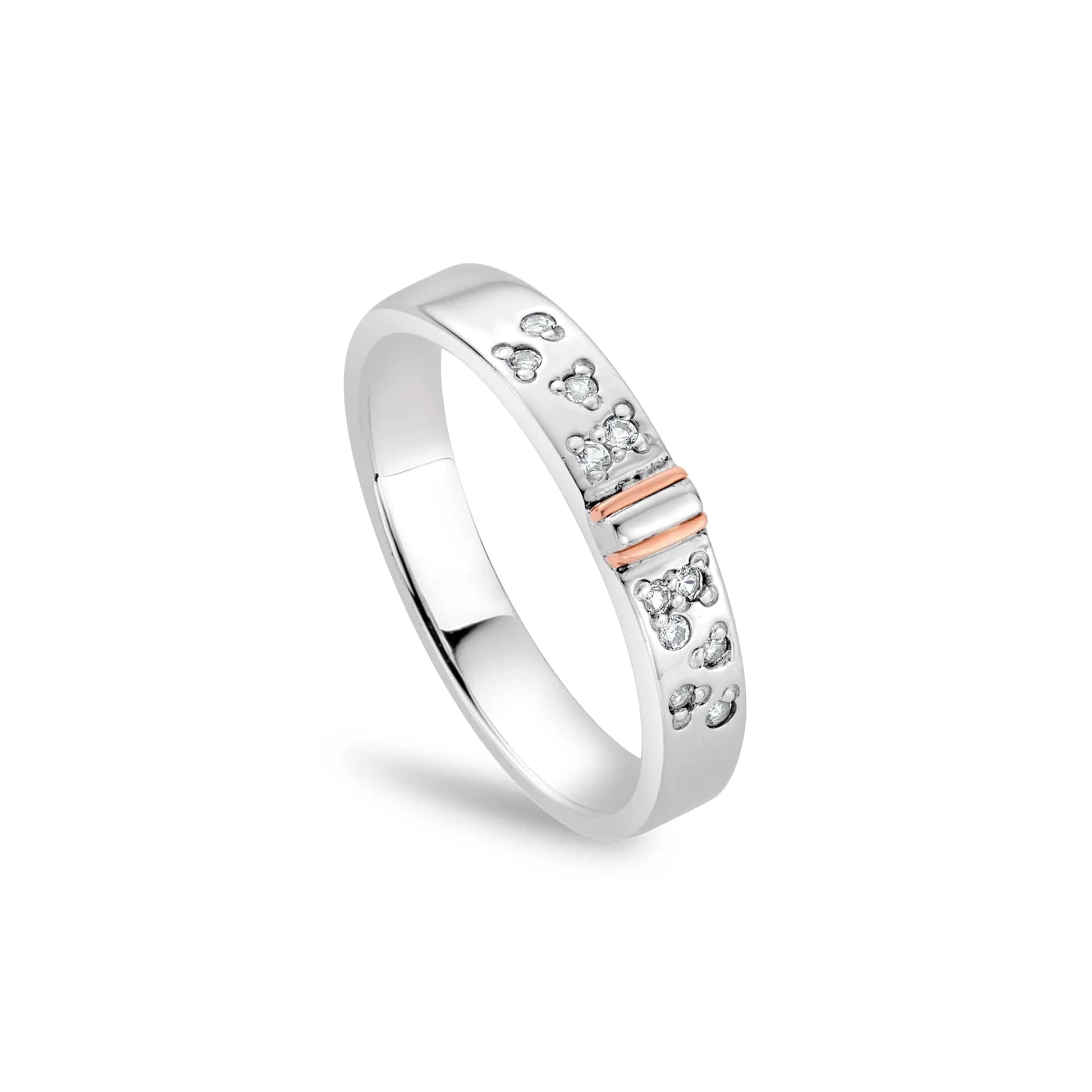 Clogau® Cariad® Sterling Silver Sparkle Ring with Topaz