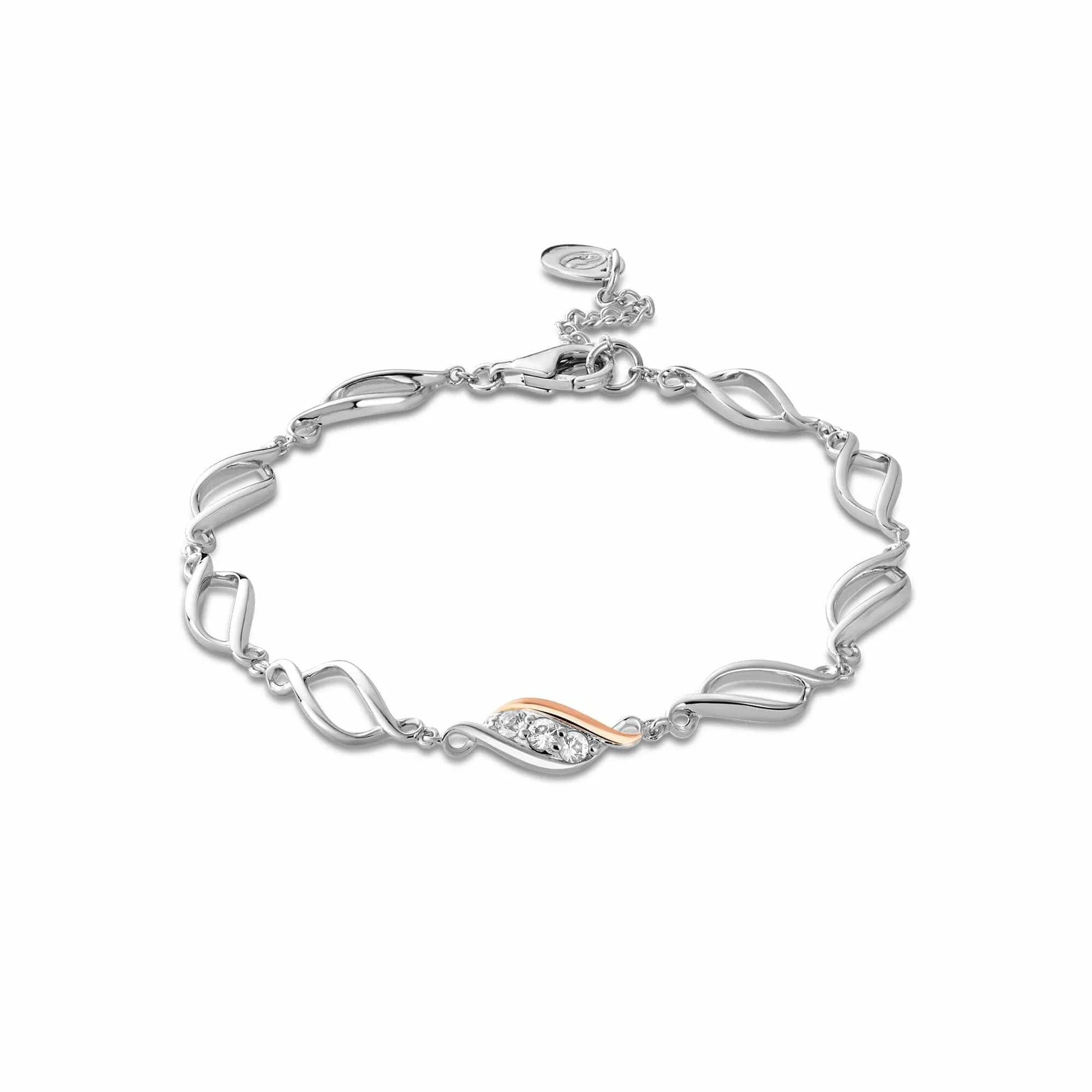 Clogau® Past Present Future® Sterling Silver Multi-Link Bracelet with Topaz