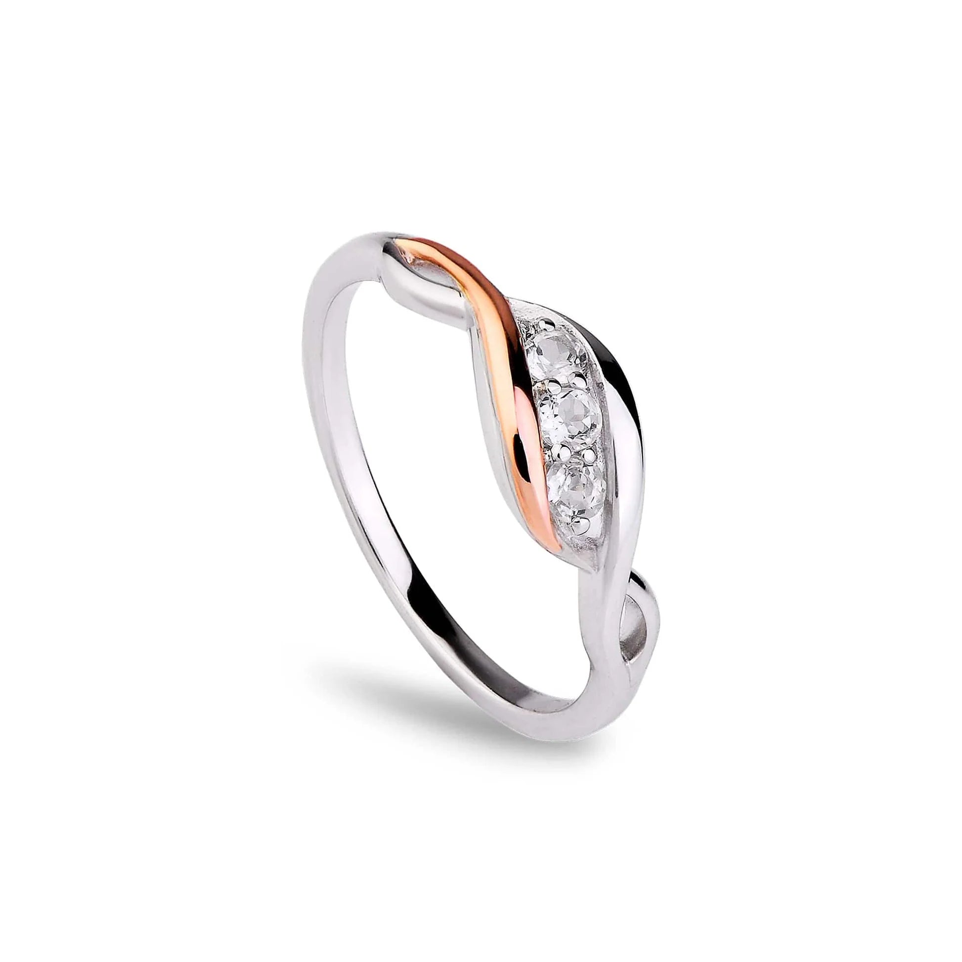 Clogau® Past Present Future® Sterling Silver Ring with Topaz