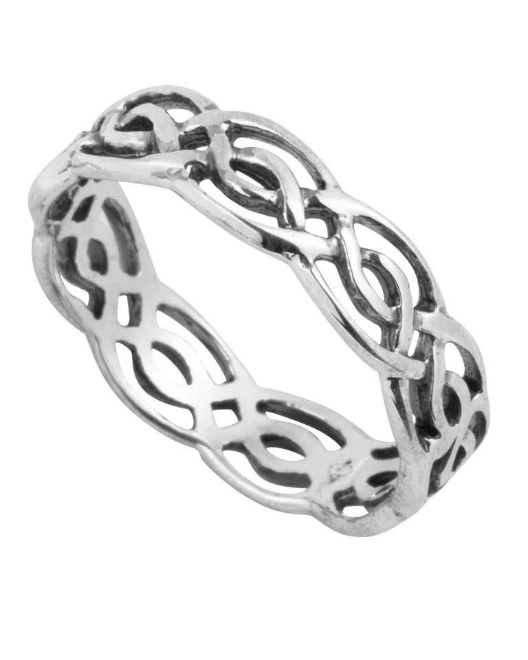 "Modrwy Cwlwm Celtaidd" Celtic Knot Ring 