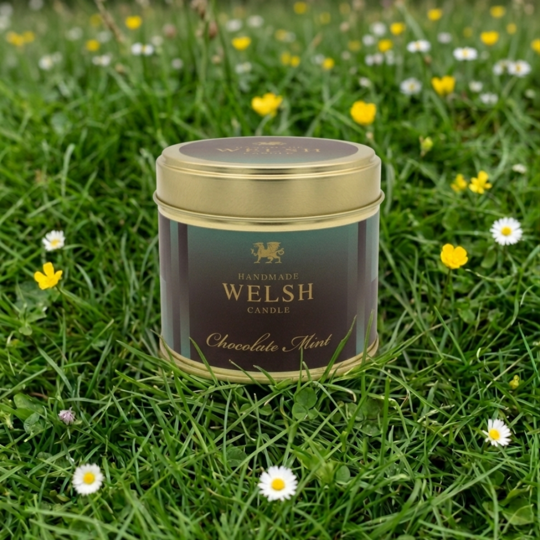 Handmade Welsh Candle | Chocolate Mint Tin Candle