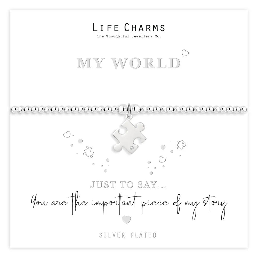 Breichled Pen-blwydd Hapus yn 60 oed Life Charms 