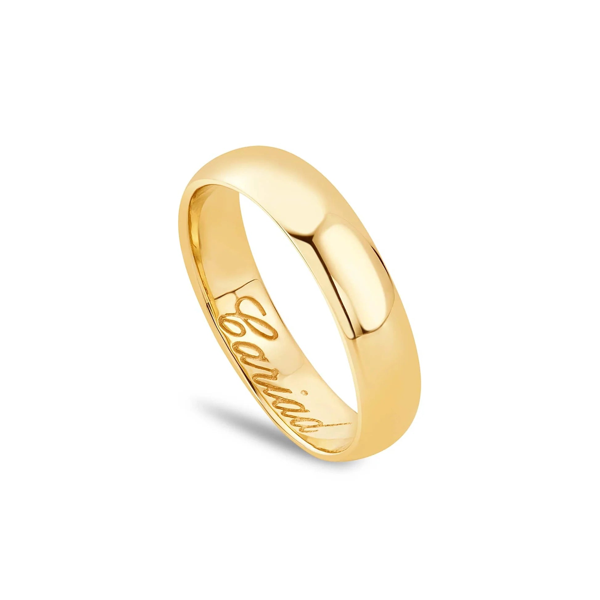 Modrwy Briodas Aur Solet 9ct 5mm Clogau® Promises