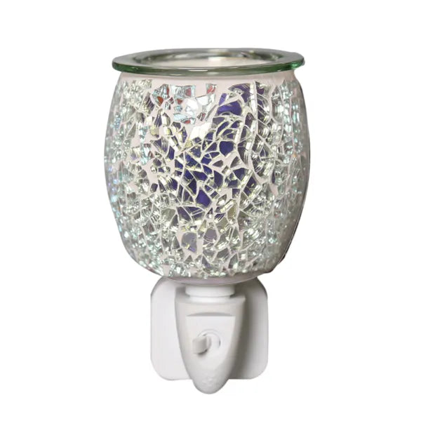 Aroma Silver Glass Mosaic Plug In Wax Burner