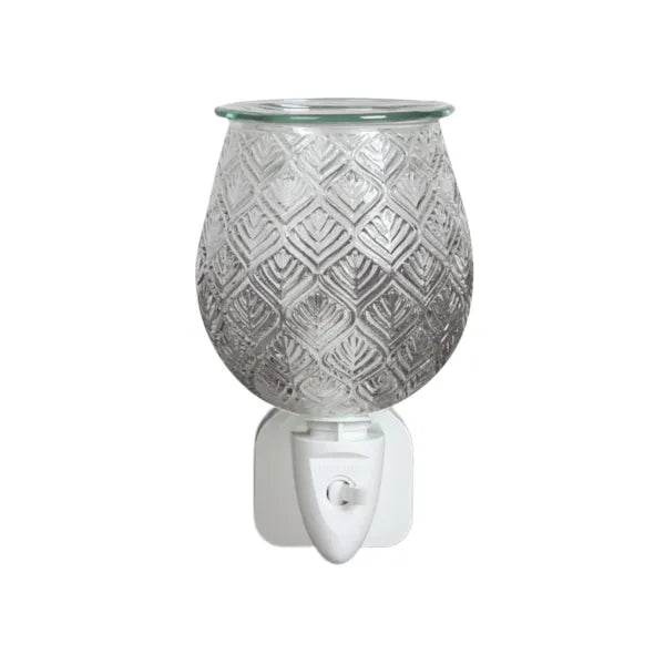 Aroma Clear Glass Leaf Plug In Wax Burner