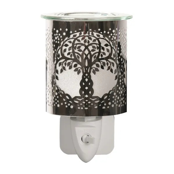 Aroma Chrome Tree of Life Plug In Wax Burner